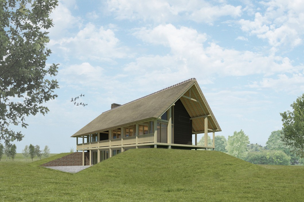 nieuwbouw terpboerderij Buitendijksweg te Kampen